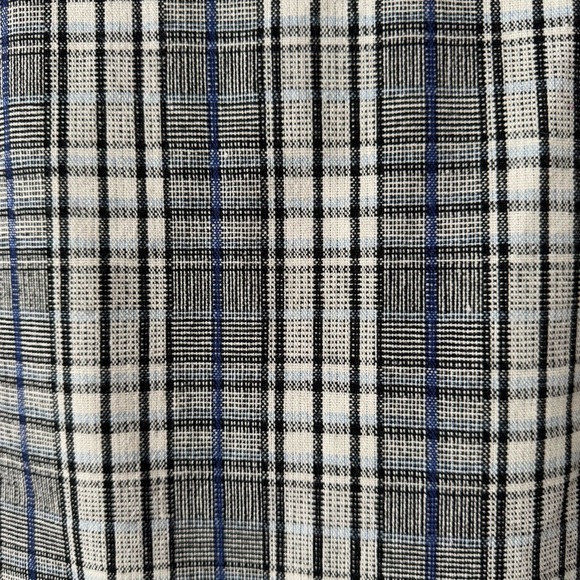 NINE WEST TAILORED MINI SKIRT BLUE MULTI PLAID SIZE SMALL - Picture 8 of 8